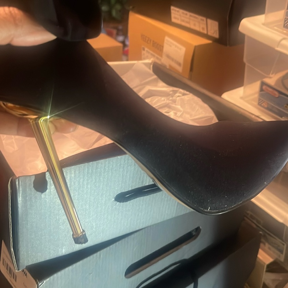 Black sock-like booties
